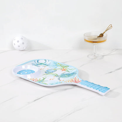 UPware Lovely Lemon Melamine Chip and Dip Snack Tray