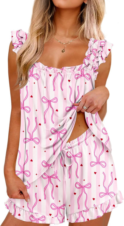 Ekouaer Pajama Set - 2 Piece Ruffle