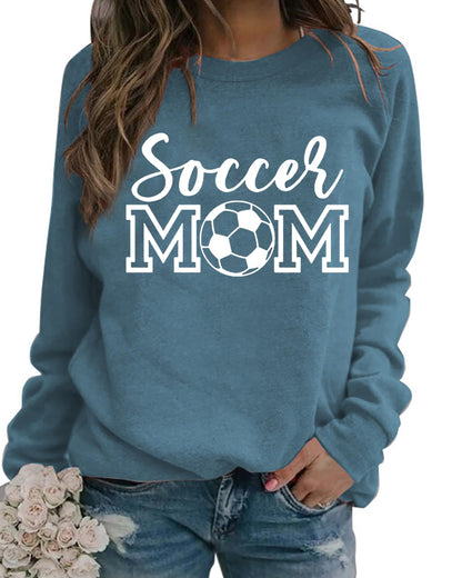 Womens Soccer Mom Sweatshirt Soccer Graphic Shirts Football Outfits
