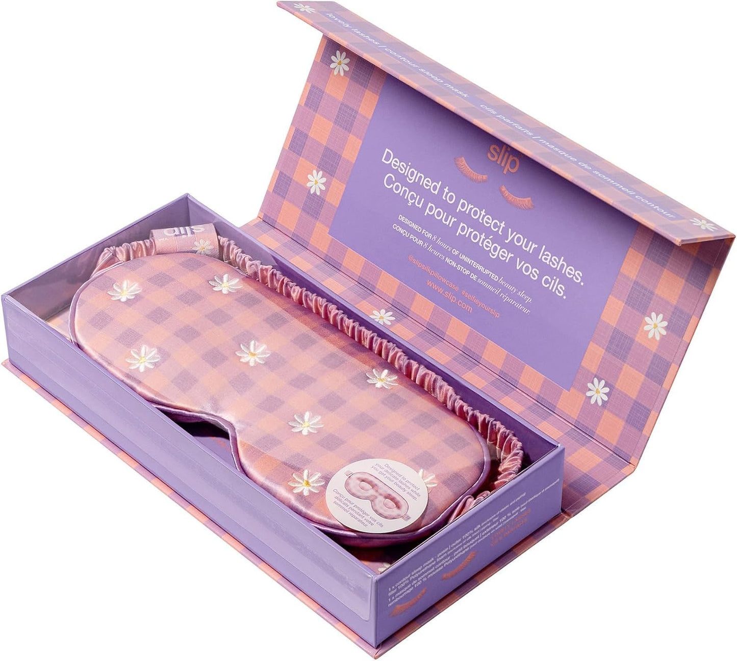 slip Pure Silk Contour Sleep Mask: Protect Your Delicate Lashes with Our Innovative, Lash-Friendly Design. Experience Uninterrupted Beauty Sleep with Slipsilk™ Comfort, 1 Contour Mask, Scarlet