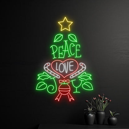 Custom Merry Christmas Tree Neon Sign Led Sign LED Lights (Merry Christmas)