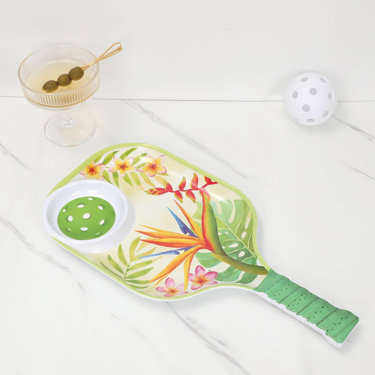 UPware Lovely Lemon Melamine Chip and Dip Snack Tray