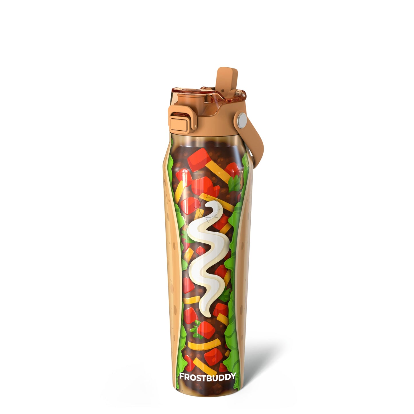Frost Buddy 24oz Insulated Water Bottle - Straw & Chug Lid - Leak-Proof | Sip-or-chug dual lid | Ice-cold for 24+ hours | Cup-holder friendly