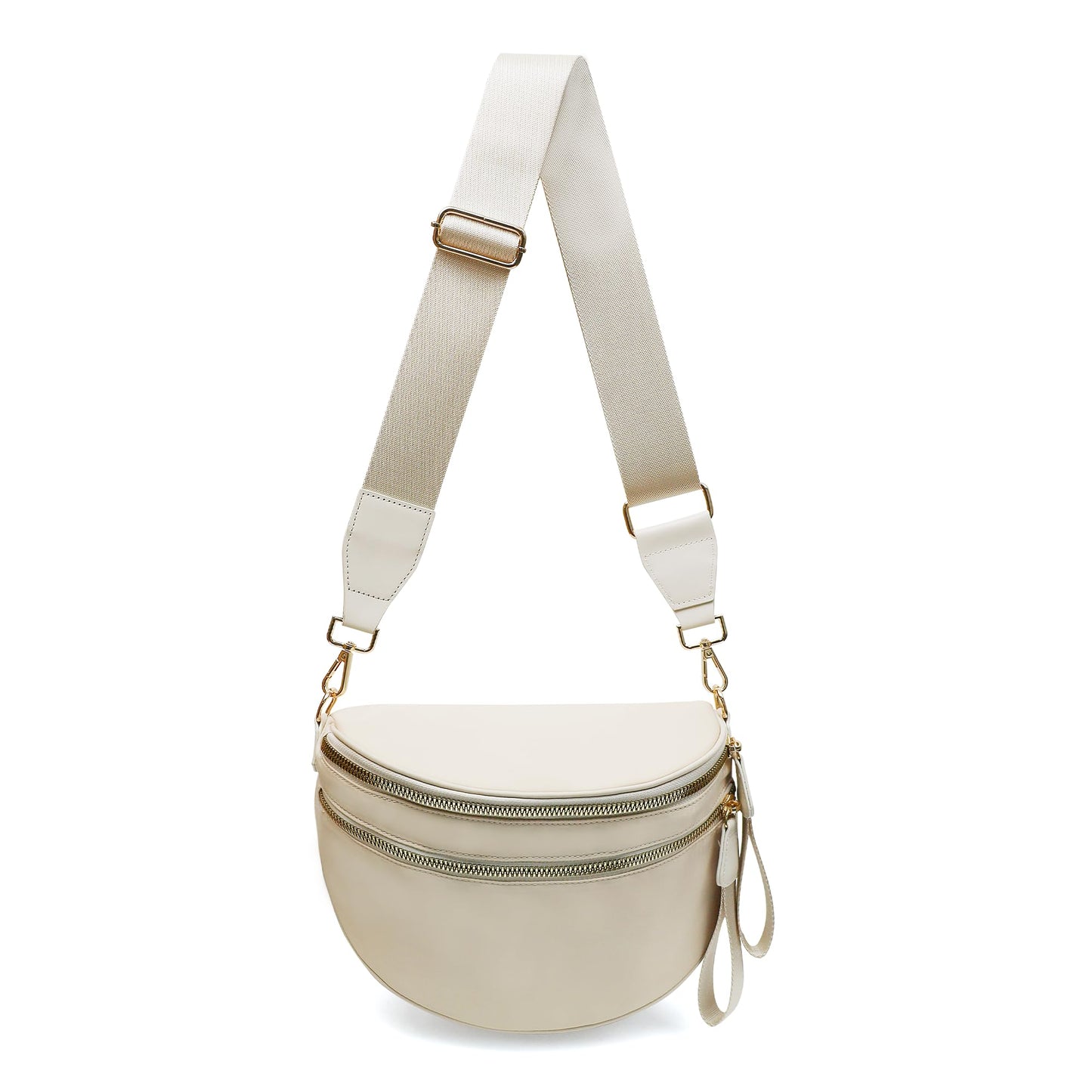Pure Colour Crossbody Bum Bags for Women Spacious Checkered Cross body Bag Nylon Trendy Fanny Pack for Travel