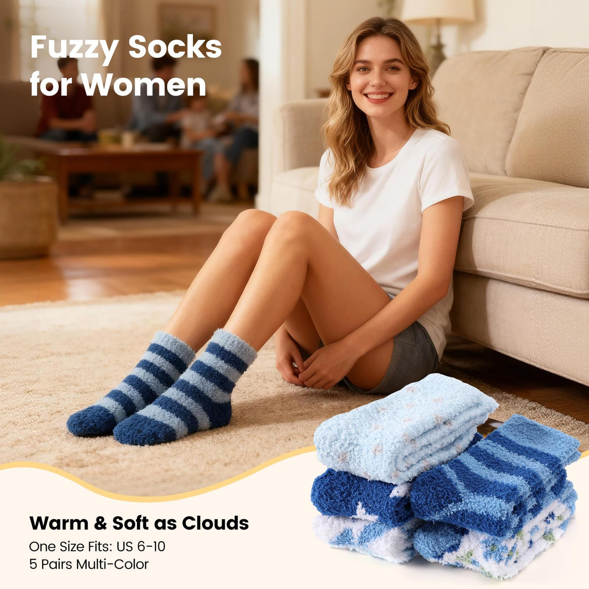 Womens Fluffy Fuzzy Socks,Winter Cozy Soft Warm Socks Gifts for Womens