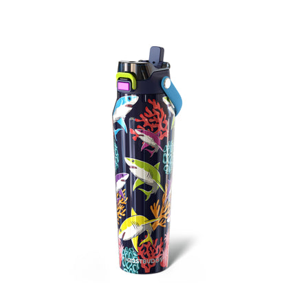 Frost Buddy 24oz Insulated Water Bottle - Straw & Chug Lid - Leak-Proof | Sip-or-chug dual lid | Ice-cold for 24+ hours | Cup-holder friendly