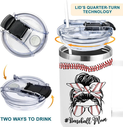 Baseball Mom Gifts - Perfect for Moms from Kids, Friends - Birthday & Christmas - 40oz Tumbler with Handle