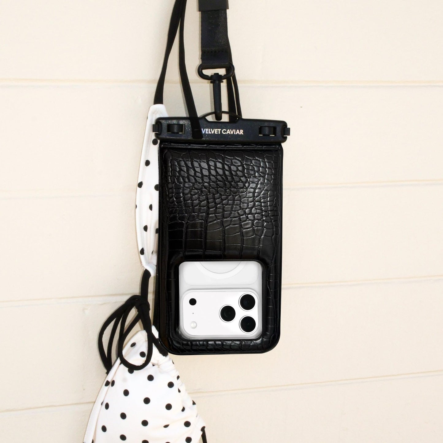 VELVET CAVIAR Waterproof Phone Pouch with Lanyard