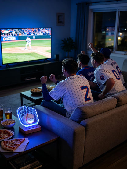 CoolGift Mart Light Up Baseball Glove Display Stand