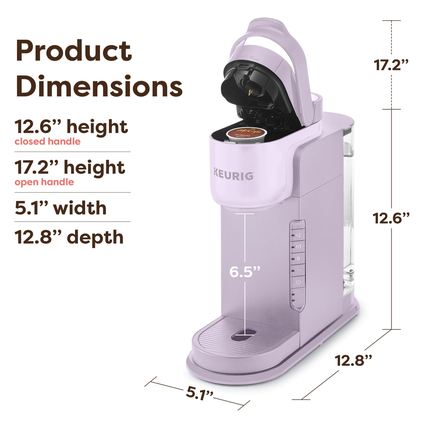 Keurig K-Express Single Serve K-Cup Pod Coffee Maker, 3 Brew Sizes, Strong Button Feature, 42oz Removable Reservoir, Island Berry