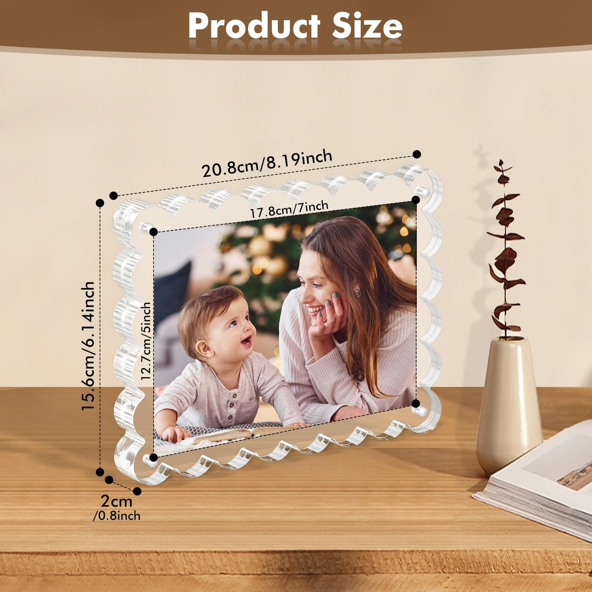 Chivalral 3 Pack 4x6 Acrylic Picture Frame, Double-Sided Tabletop Display