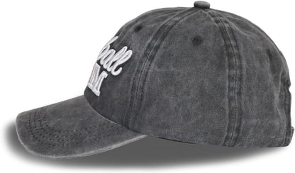 Distressed Baseball Mom Dad Hat for Women, Adjustable Washed Embroidered Baseball Cap for Mama