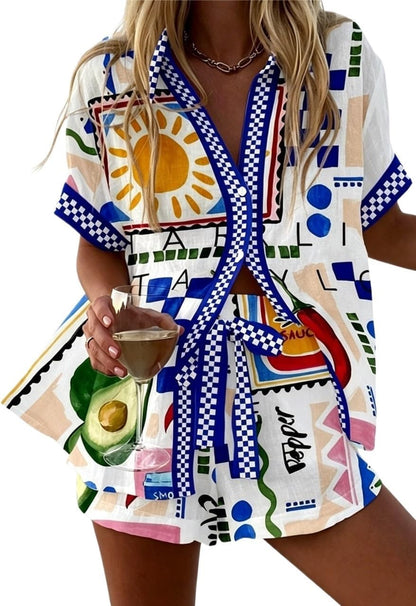 Women's Graffiti Graphic 2 Piece Outfits