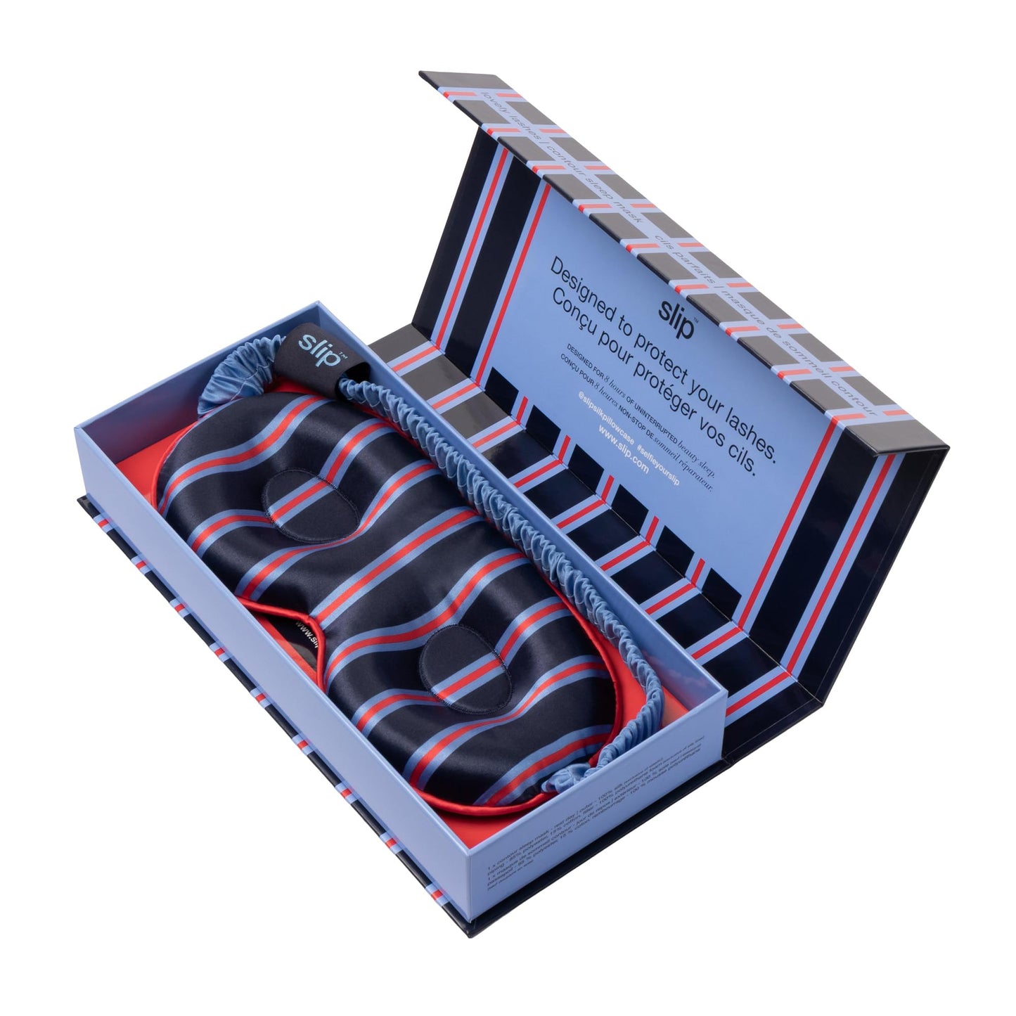 slip Pure Silk Contour Sleep Mask: Protect Your Delicate Lashes with Our Innovative, Lash-Friendly Design. Experience Uninterrupted Beauty Sleep with Slipsilk™ Comfort, 1 Contour Mask, Scarlet