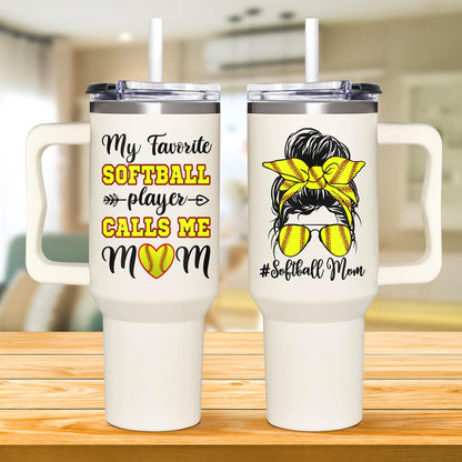 Baseball Mom Gifts - Perfect for Moms from Kids, Friends - Birthday & Christmas - 40oz Tumbler with Handle