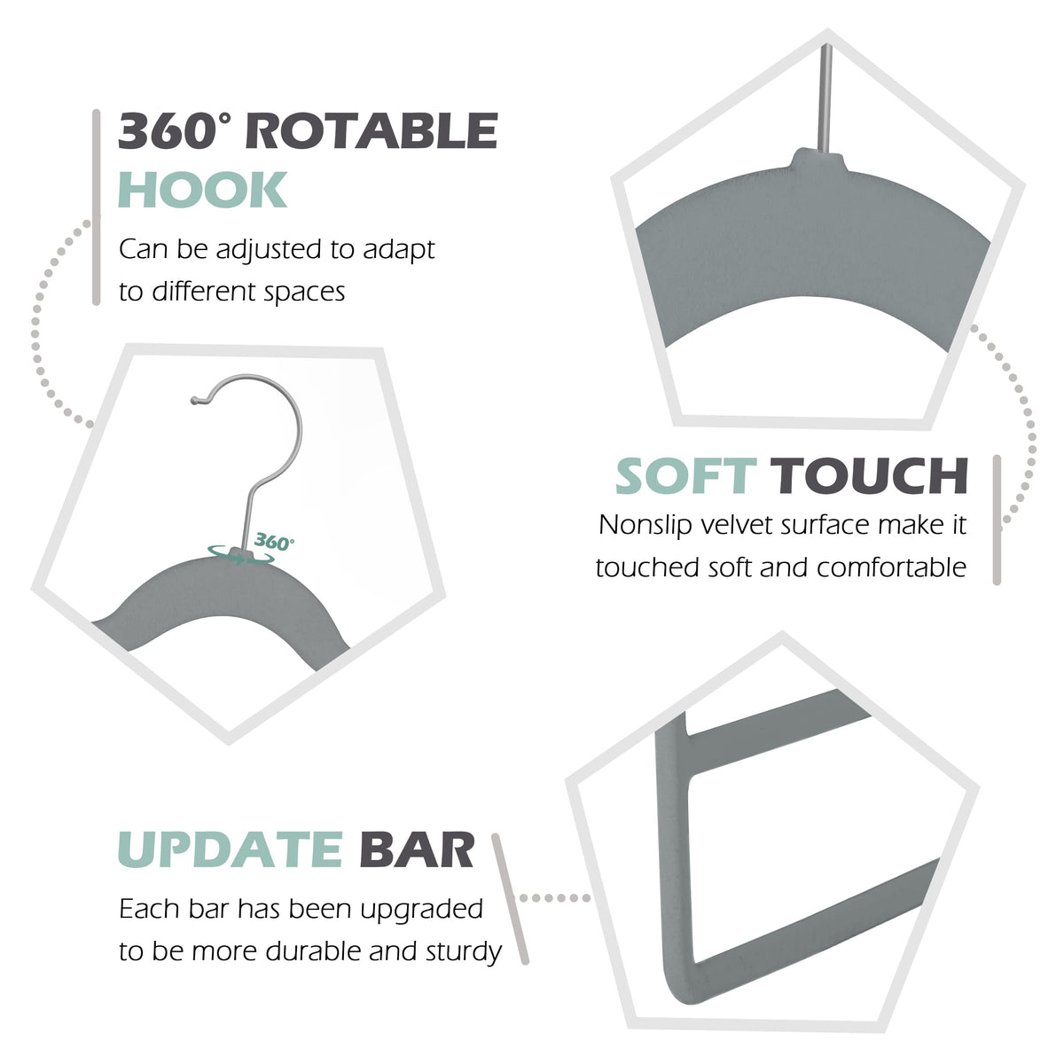 Velvet Pants Clothes Hanger Space Saving Non Slip Pants Shorts Hanger