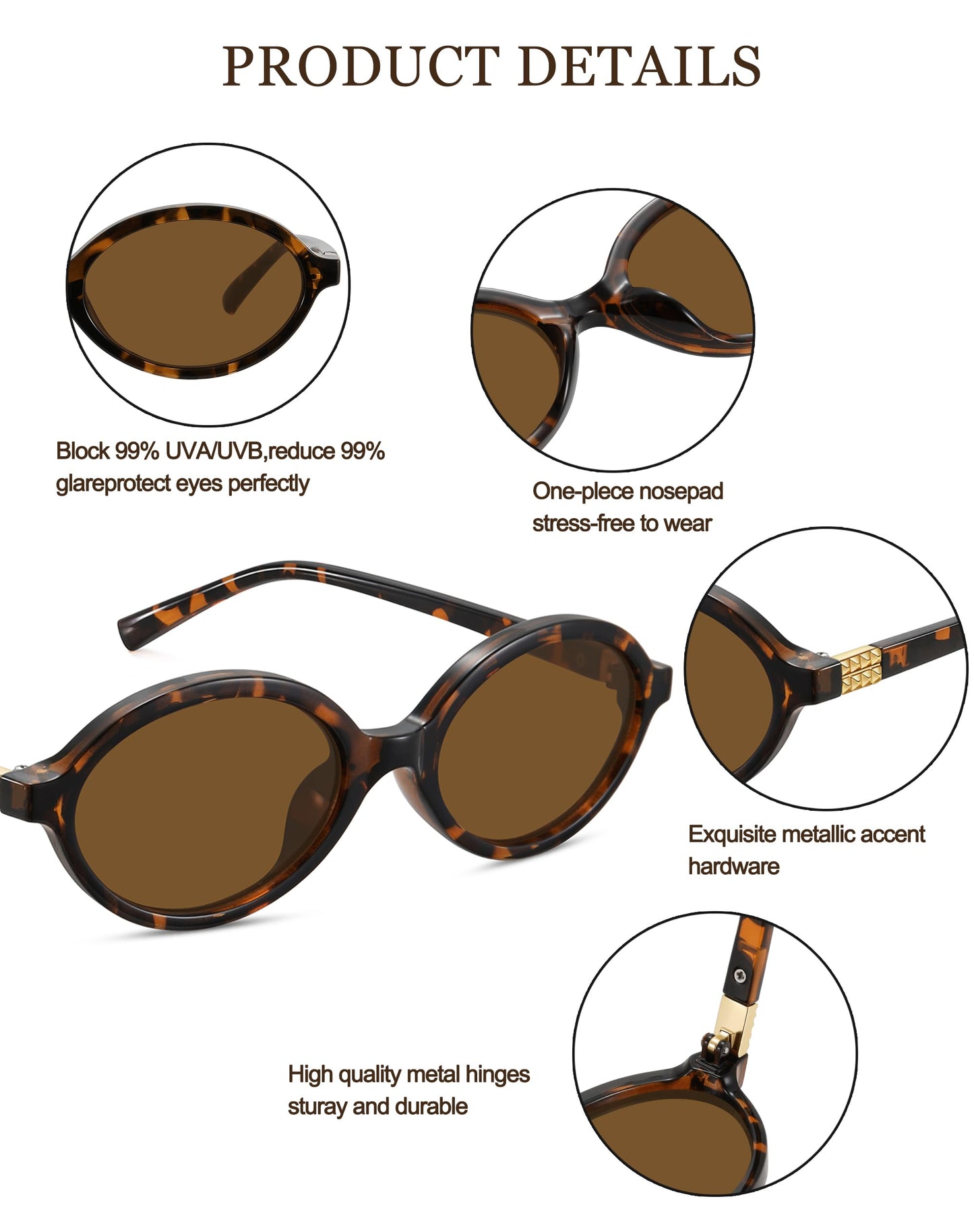 WOWSUN Retro Oval Sunglasses for Women,Slim 90s Vintage Fashion Shades