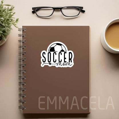 (3PCS) Soccer Mom Sticker - Waterproof Vinyl Decal for Books, Laptops, Tumblers, Water Bottles, Scrapbooks - Sport Stickers Gift for Mom, Mama - 3 x 2.3 Inch.