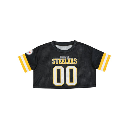 FOCO NFL Womens NFL Ladies Fashion Gameday Jersey Mesh Crop Top Shirt