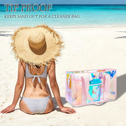Fammart Iridescent Clear Beach Bags (Waterproof)