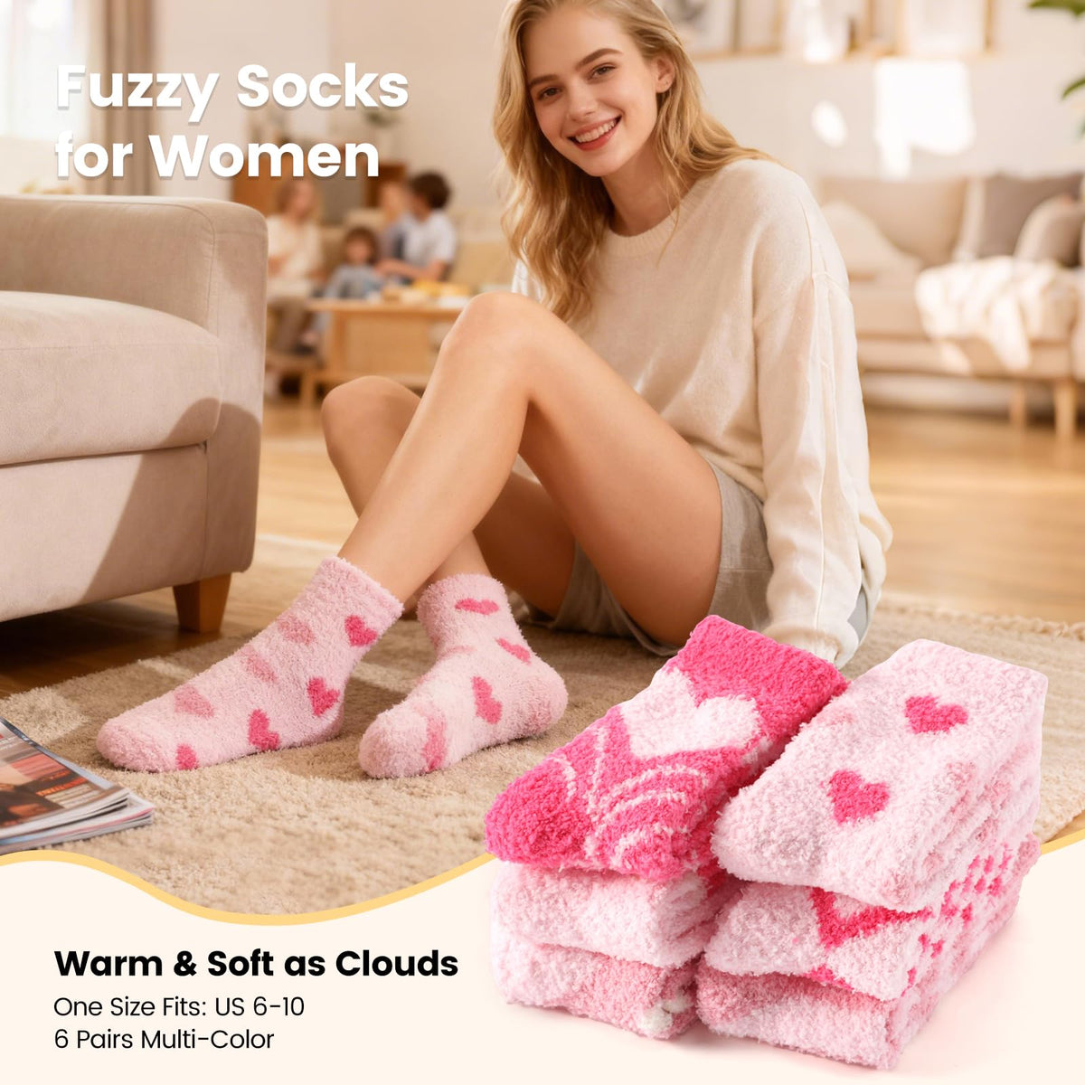 Womens Fluffy Fuzzy Socks,Winter Cozy Soft Warm Socks Gifts for Womens