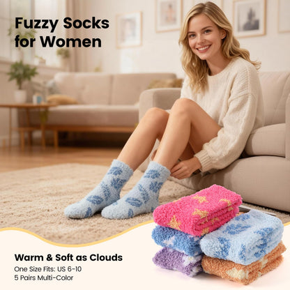 Womens Fluffy Fuzzy Socks,Winter Cozy Soft Warm Socks Gifts for Womens