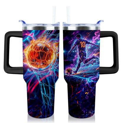 Baseball Mom 40 oz Tumbler with Handle and Straw Lid Leak Proof