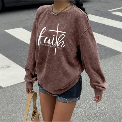 Christian Shirts for Women Faith Can Move Mountains
