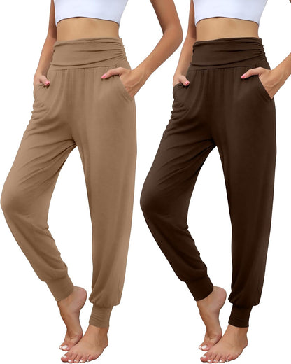 Locoowai 2 Pack Women's Yoga Sweatpants with Pockets