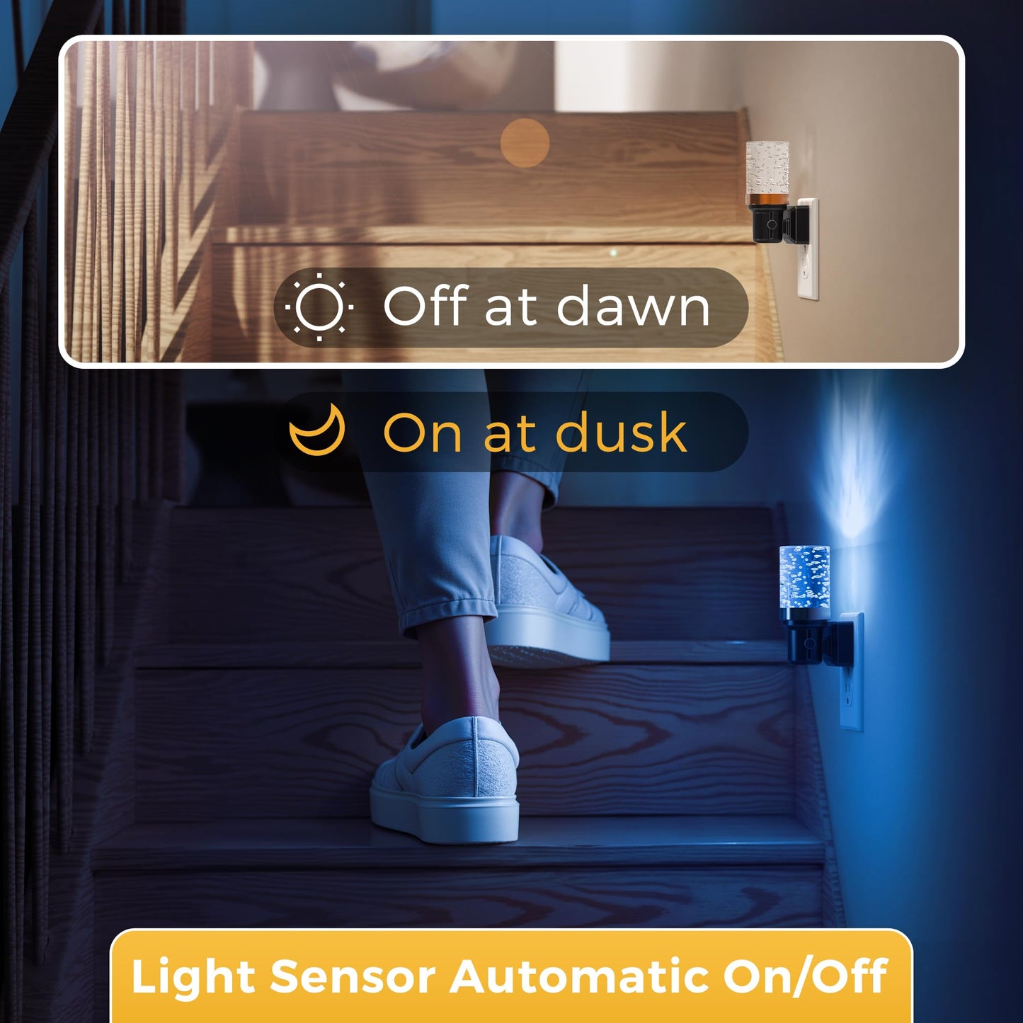 L LOHAS LED Night Light, Modern Night Lights Plug into Wall | 2 Pack