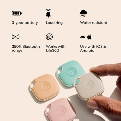 Life360 Tile - Bluetooth Tracker, Keys Finder and Item Locator for Keys, Bags and More. Phone Finder. Both iOS and Android Compatible. 1-Pack (Green Surf)