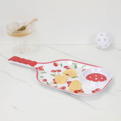 UPware Lovely Lemon Melamine Chip and Dip Snack Tray