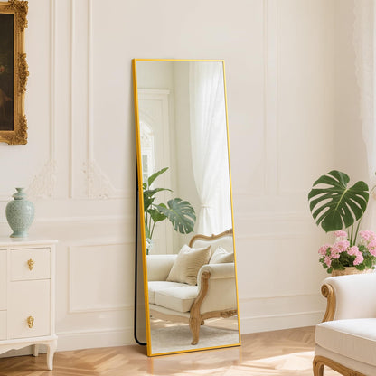 DUMOS 59"x16" Arched Full Length Mirror with Stand