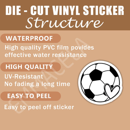 (3PCS) Soccer Mom Sticker - Waterproof Vinyl Decal for Books, Laptops, Tumblers, Water Bottles, Scrapbooks - Sport Stickers Gift for Mom, Mama - 3 x 2.3 Inch.
