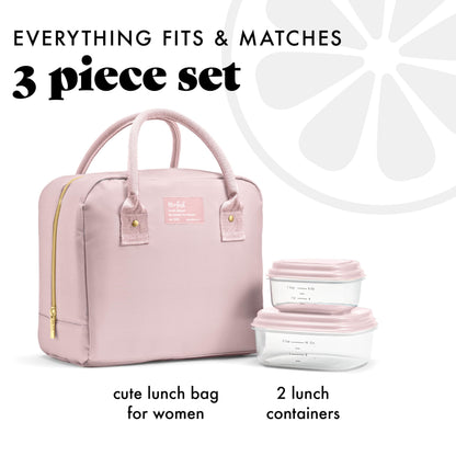 Fit & Fresh Bloomington Lunch Bag for Women - Insulated Large Lunch Box for Work with Containers, Leak-Resistant, Stain-Resistant, Zipper Closure, Cheetah