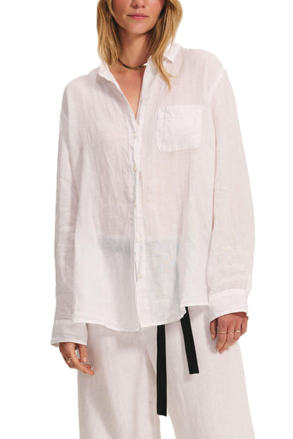 Velvet by Graham & Spencer Women's Mulholland by Jenny Graham Woven Linen Button Down