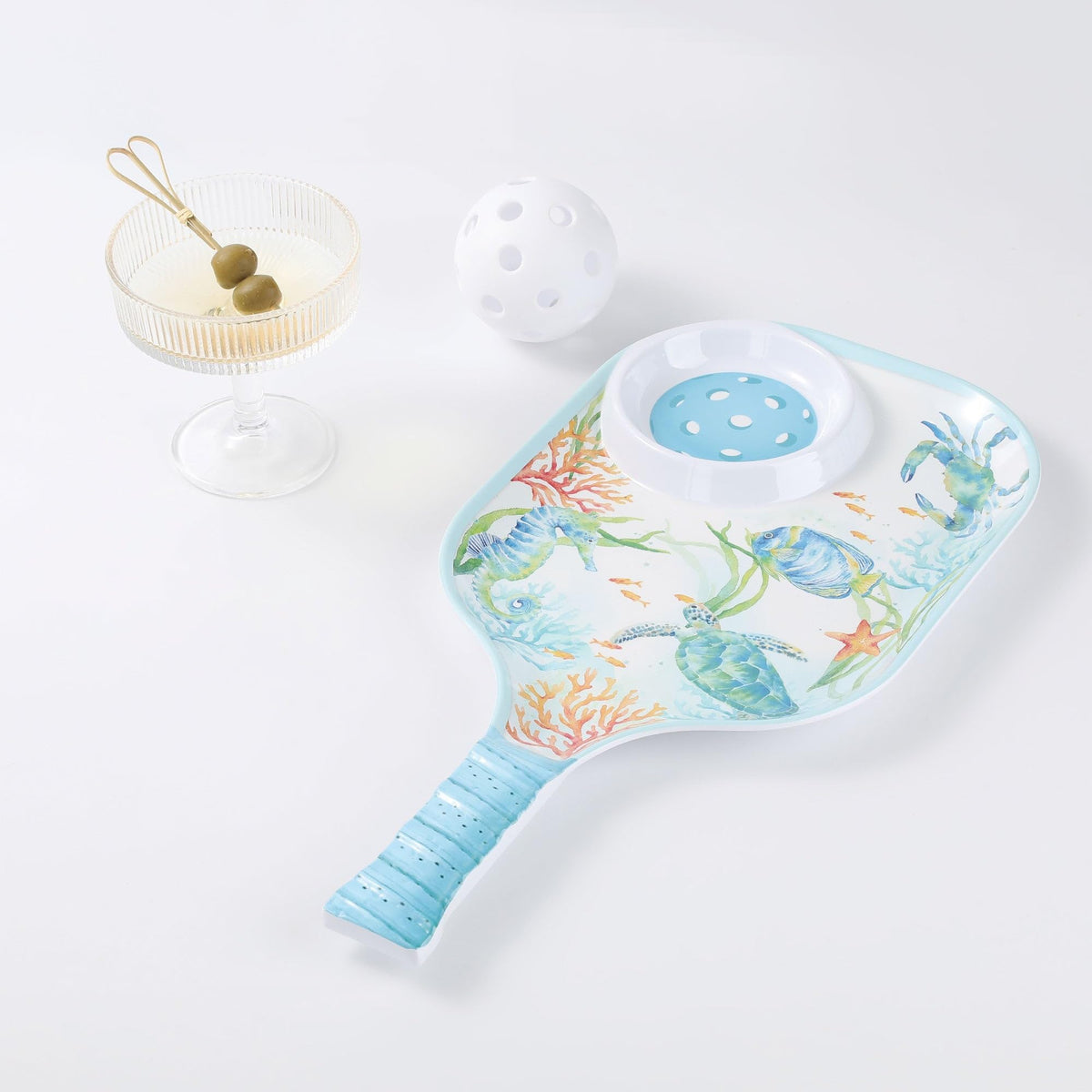 UPware Lovely Lemon Melamine Chip and Dip Snack Tray