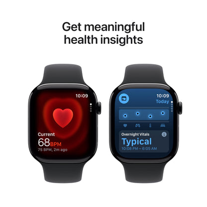 Apple Watch Series 11 [GPS 42mm] Smartwatch with Rose Gold Aluminum Case with Light Blush Sport Band - S/M. Sleep Score, Fitness Tracker, Health Monitoring, Always-On Display, Water Resistant