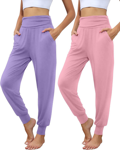 Locoowai 2 Pack Women's Yoga Sweatpants with Pockets