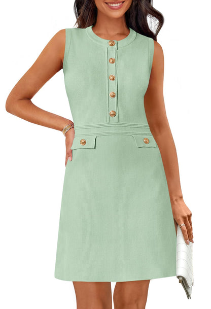 MEROKEETY Womens Summer Business Casual Mini Sweater Dress