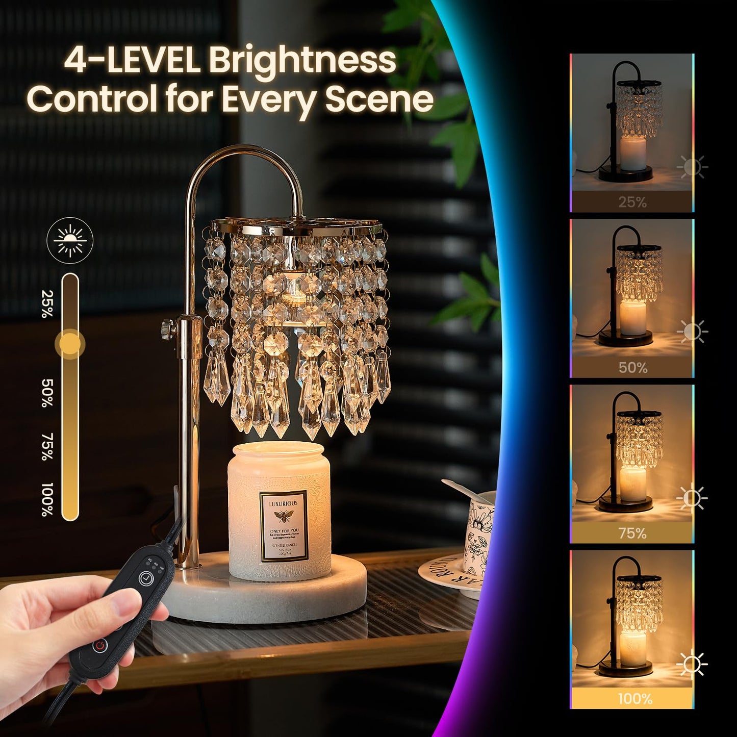 Candle Warmer Lamp with Timer & Dimmer
