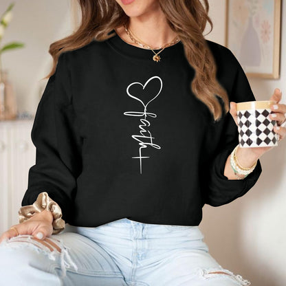 KIEKIECOO Faith Christian Sweatshirts