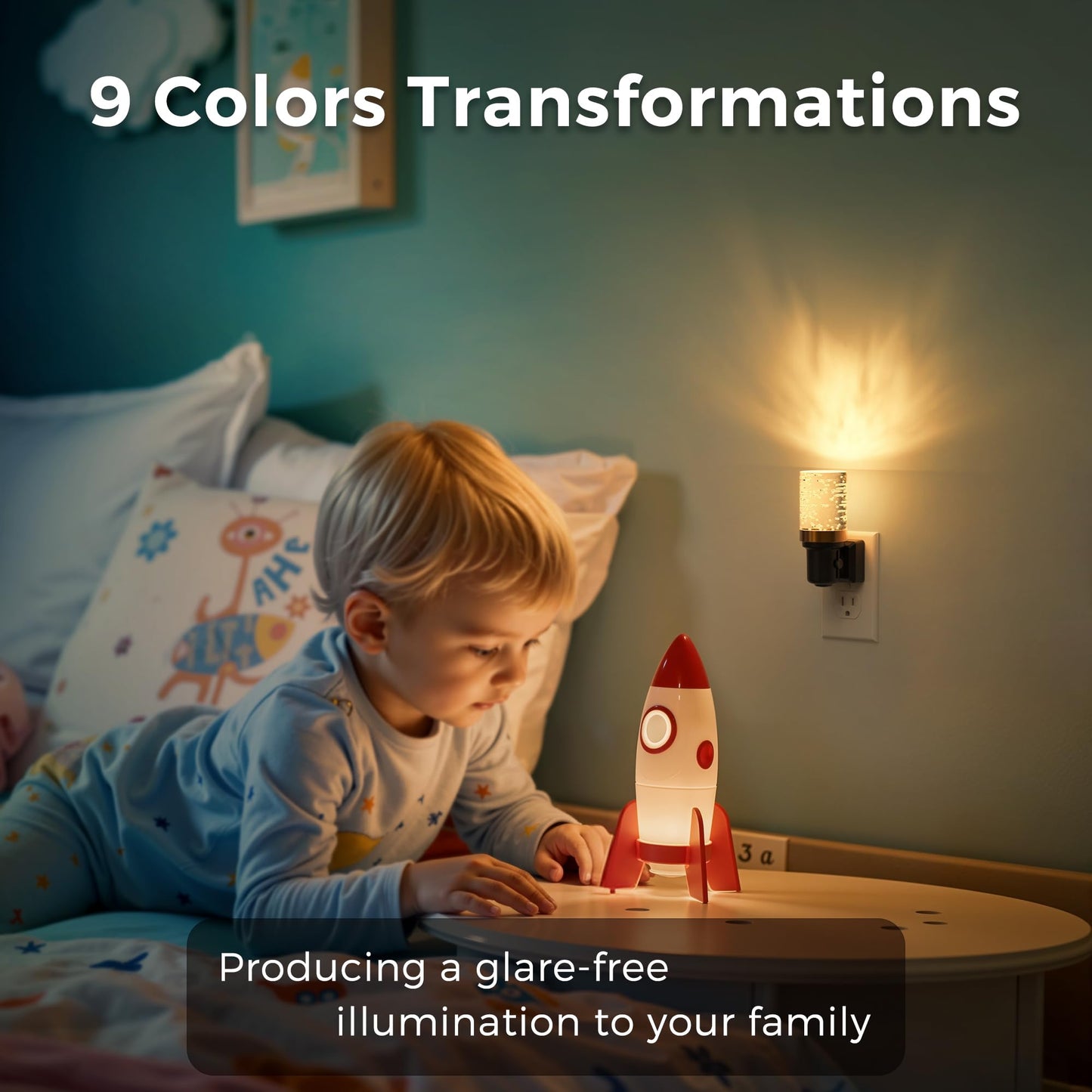 L LOHAS LED Night Light, Modern Night Lights Plug into Wall | 2 Pack