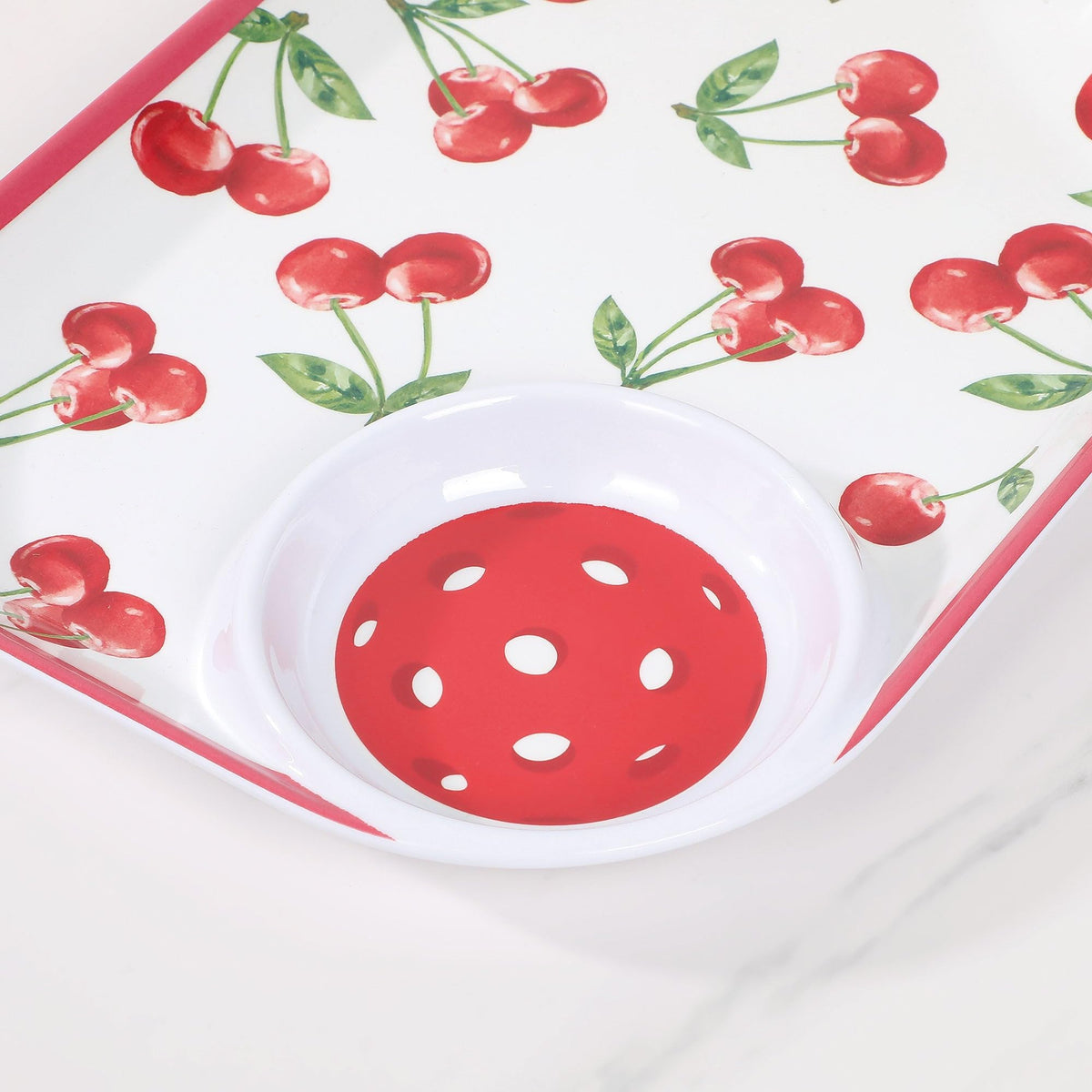 UPware Lovely Lemon Melamine Chip and Dip Snack Tray