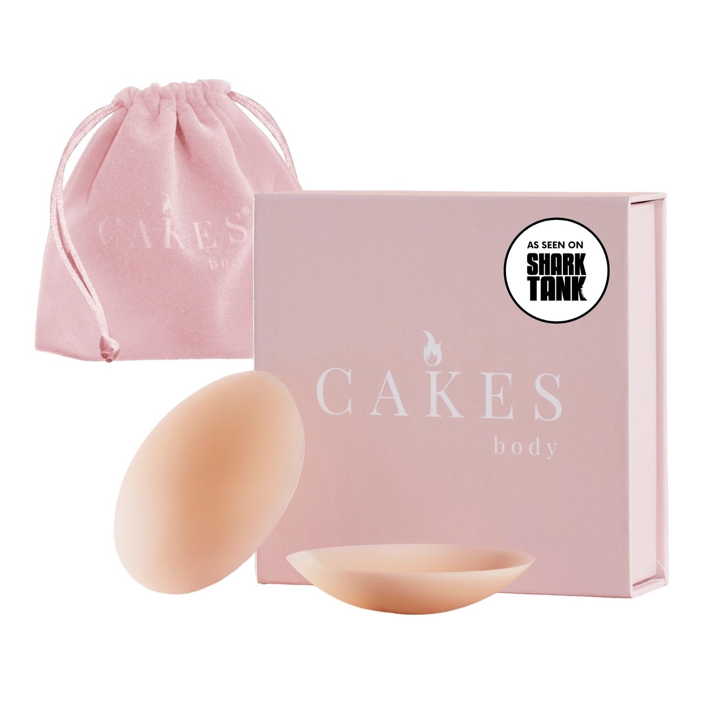 CAKES Body® Grippy Non-Adhesive Silicone Nipple Covers for Women (NO STICKY ADHESIVE) - Reusable, Silicone (Circle)