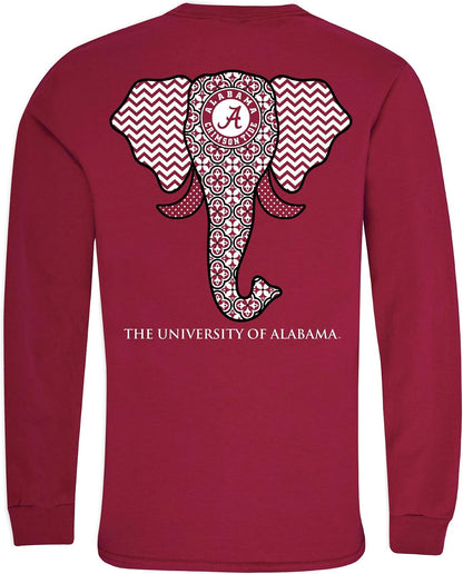 Southern Couture Alabama Crimson Tide Elephant Women's Classic Fit Long Sleeve T-Shirt