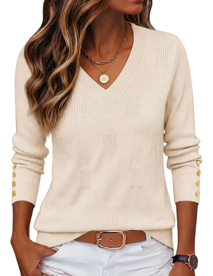 Zeagoo Womens V Neck Sweaters