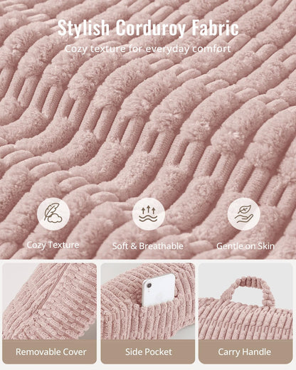 Blissful Diary Reading Pillow, Backrest Pillow with Shredded Memory Foam