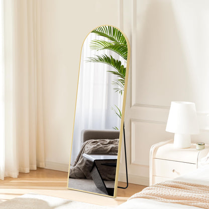 DUMOS 59"x16" Arched Full Length Mirror with Stand