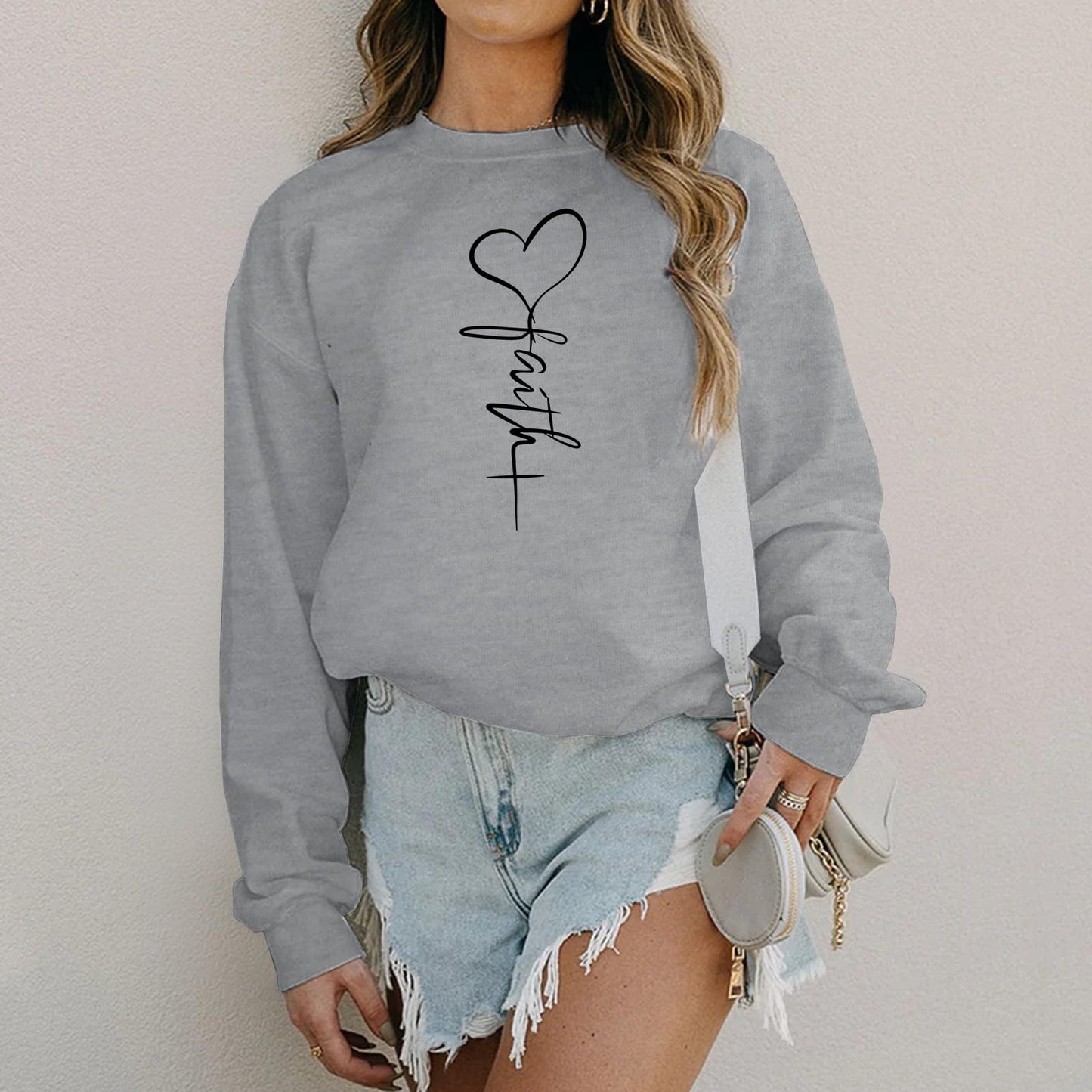 KIEKIECOO Faith Christian Sweatshirts
